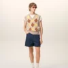 Blue Cotton Shorts with Ami Paris Heritage Label Blue Cotton Shorts with Ami Paris Heritage Label