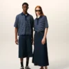 Blue Cotton Striped Ami De Coeur Polo