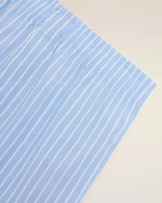 Blue Cotton Stripes Short