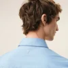 Blue Cotton Tailor Embroidered Ami De Coeur Shirt