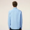 Blue Cotton Tailor Embroidered Ami De Coeur Shirt