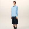 Blue Cotton Tailor Embroidered Ami De Coeur Shirt
