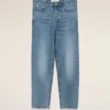 Blue Cotton Tapered Fit Jeans Blue Cotton Tapered Fit Jeans