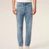 Blue Cotton Tapered Fit Jeans Blue Cotton Tapered Fit Jeans