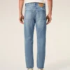 Blue Cotton Tapered Fit Jeans Blue Cotton Tapered Fit Jeans