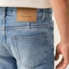 Blue Cotton Tapered Fit Jeans Blue Cotton Tapered Fit Jeans