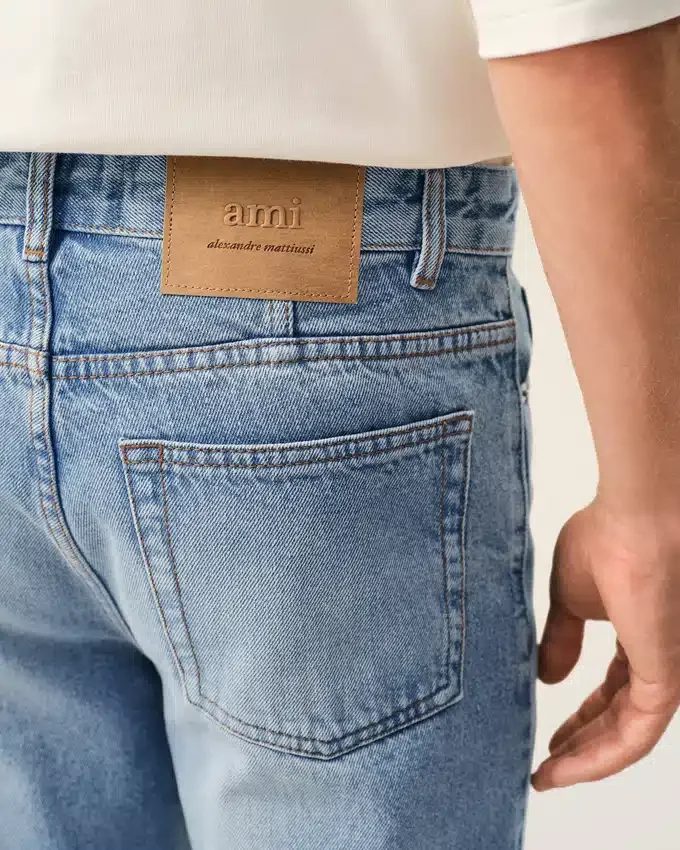 Blue Cotton Tapered Fit Jeans Blue Cotton Tapered Fit Jeans