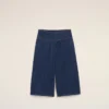 Blue Cotton Wrapped Belted Bermuda Shorts Blue Cotton Wrapped Belted Bermuda Shorts