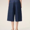 Blue Cotton Wrapped Belted Bermuda Shorts Blue Cotton Wrapped Belted Bermuda Shorts