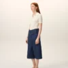 Blue Cotton Wrapped Belted Bermuda Shorts Blue Cotton Wrapped Belted Bermuda Shorts