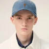 Blue Denim Ami De Coeur Embroidery Cap