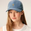 Blue Denim Ami De Coeur Embroidery Cap