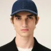 Blue Denim Ami Paris Side Patch Cap Blue Denim Ami Paris Side Patch Cap