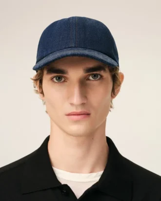 Blue Denim Ami Paris Side Patch Cap