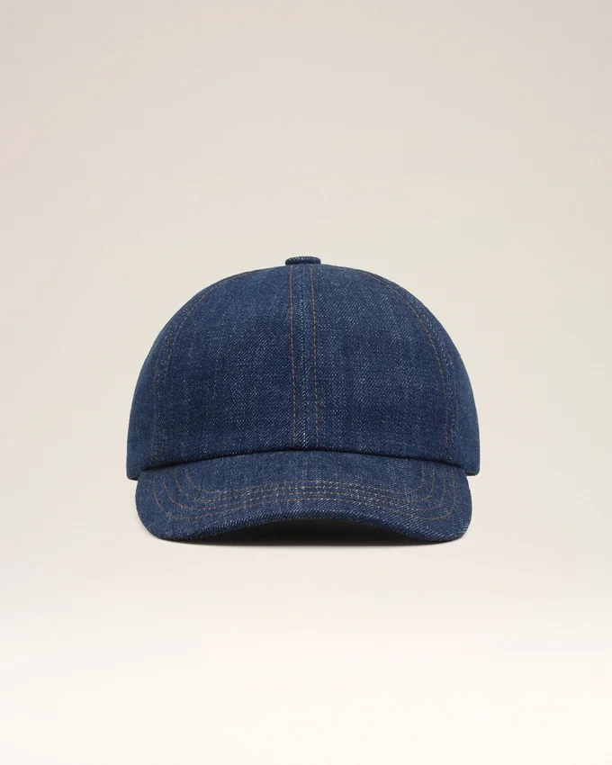 Blue Denim Ami Paris Side Patch Cap Blue Denim Ami Paris Side Patch Cap