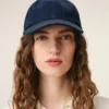 Blue Denim Ami Paris Side Patch Cap Blue Denim Ami Paris Side Patch Cap