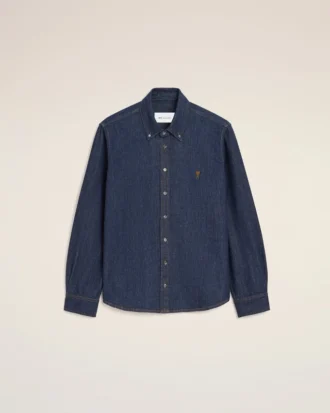 Blue Denim Cotton Ami De Coeur Shirt