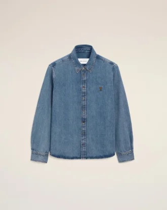 Blue Denim Cotton Ami De Coeur Shirt