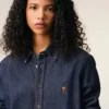 Blue Denim Cotton Ami De Coeur Shirt Blue Denim Cotton Ami De Coeur Shirt