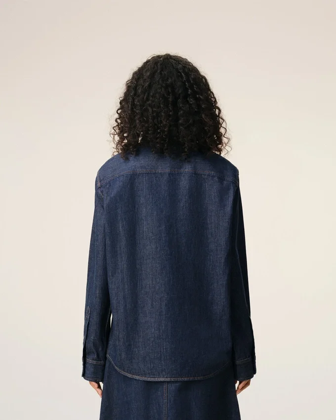 Blue Denim Cotton Ami De Coeur Shirt Blue Denim Cotton Ami De Coeur Shirt