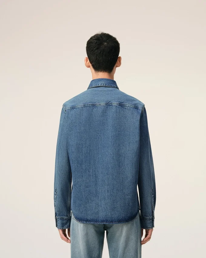 Blue Denim Cotton Ami De Coeur Shirt Blue Denim Cotton Ami De Coeur Shirt