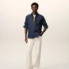 Blue Denim Cotton Ami De Coeur Shirt Blue Denim Cotton Ami De Coeur Shirt