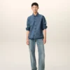 Blue Denim Cotton Ami De Coeur Shirt Blue Denim Cotton Ami De Coeur Shirt