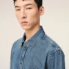 Blue Denim Cotton Ami De Coeur Shirt Blue Denim Cotton Ami De Coeur Shirt