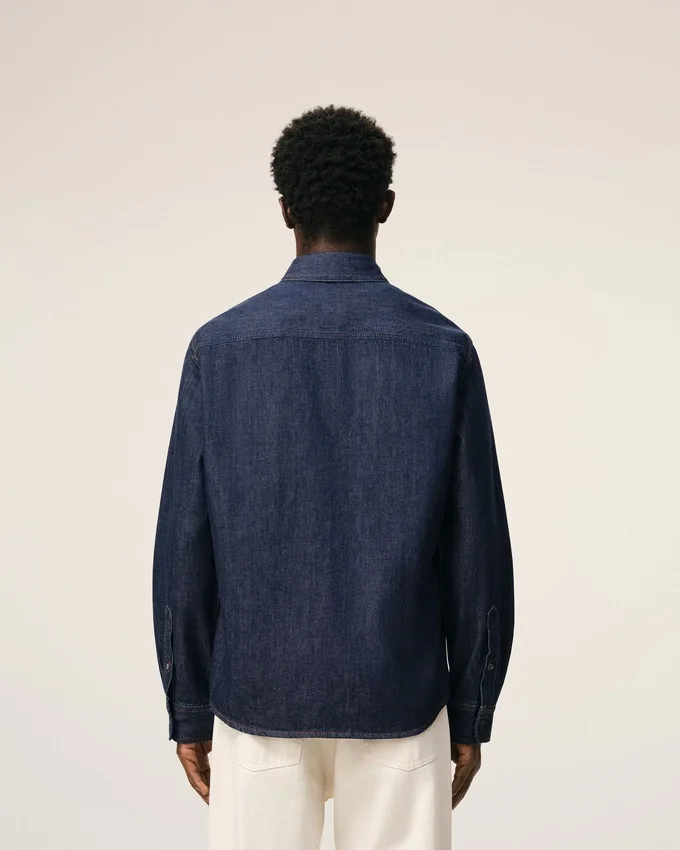 Blue Denim Cotton Ami De Coeur Shirt Blue Denim Cotton Ami De Coeur Shirt