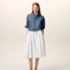 Blue Denim Cotton Ami De Coeur Shirt Blue Denim Cotton Ami De Coeur Shirt