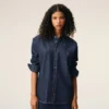 Blue Denim Cotton Ami De Coeur Shirt Blue Denim Cotton Ami De Coeur Shirt