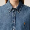 Blue Denim Cotton Ami De Coeur Shirt Blue Denim Cotton Ami De Coeur Shirt