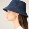 Blue Denim Cotton Ami Paris Heritage Patch Hat Blue Denim Cotton Ami Paris Heritage Patch Hat