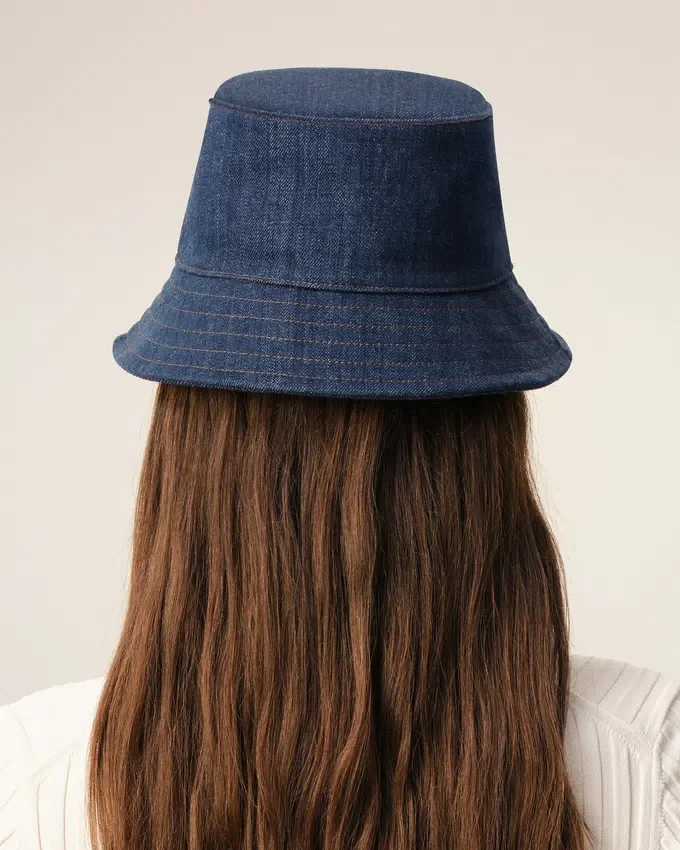 Blue Denim Cotton Ami Paris Heritage Patch Hat Blue Denim Cotton Ami Paris Heritage Patch Hat