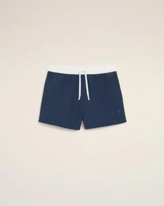 Blue Nylon Short Swimsuit