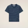 Blue Striped Cotton Ami De Coeur T-Shirt Blue Striped Cotton Ami De Coeur T-Shirt