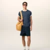 Blue Striped Cotton Ami De Coeur T-Shirt Blue Striped Cotton Ami De Coeur T-Shirt