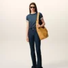 Blue Striped Cotton Ami De Coeur T-Shirt