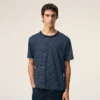 Blue Striped Cotton Ami De Coeur T-Shirt Blue Striped Cotton Ami De Coeur T-Shirt