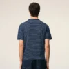 Blue Striped Cotton Ami De Coeur T-Shirt Blue Striped Cotton Ami De Coeur T-Shirt