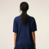 Blue Thin Wool Short Sleeves Ami De Coeur Polo Blue Thin Wool Short Sleeves Ami De Coeur Polo