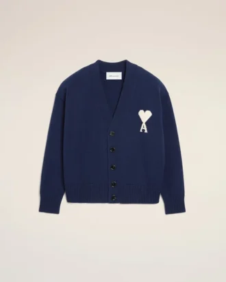 Blue Wool Ami De Coeur Cardigan