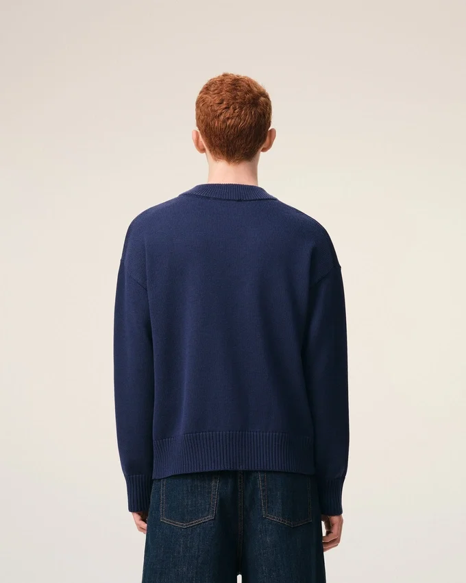 Blue Wool Ami De Coeur Cardigan Blue Wool Ami De Coeur Cardigan