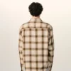 Boxy Beige Checkered Shirt Ami De Coeur in Canvas Boxy Beige Checkered Shirt Ami De Coeur in Canvas