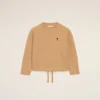 Brown Cotton Ami De Coeur Crewneck Sweatshirt