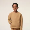 Brown Cotton Ami De Coeur Crewneck Sweatshirt