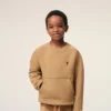 Brown Cotton Ami De Coeur Crewneck Sweatshirt