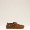 Brown Cow Leather Boat Shoes