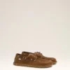 Brown Cow Leather Boat Shoes