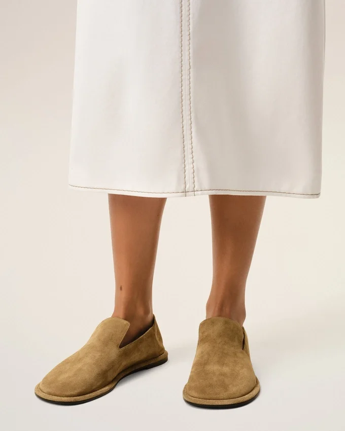 Brown Cow Leather Midi Slippers Brown Cow Leather Midi Slippers